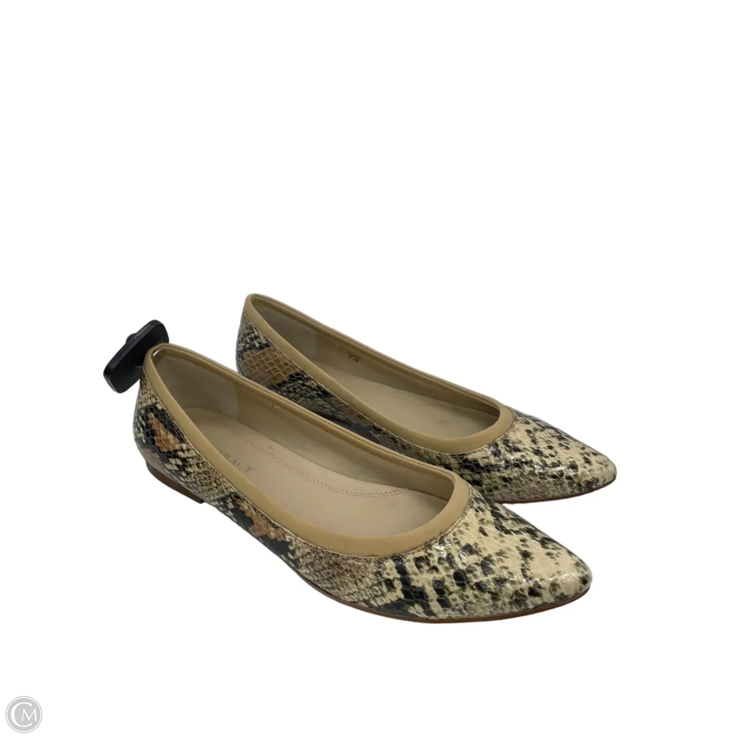 Shoes Flats By Ellen Tracy In Snakeskin Print, Size: 8.5