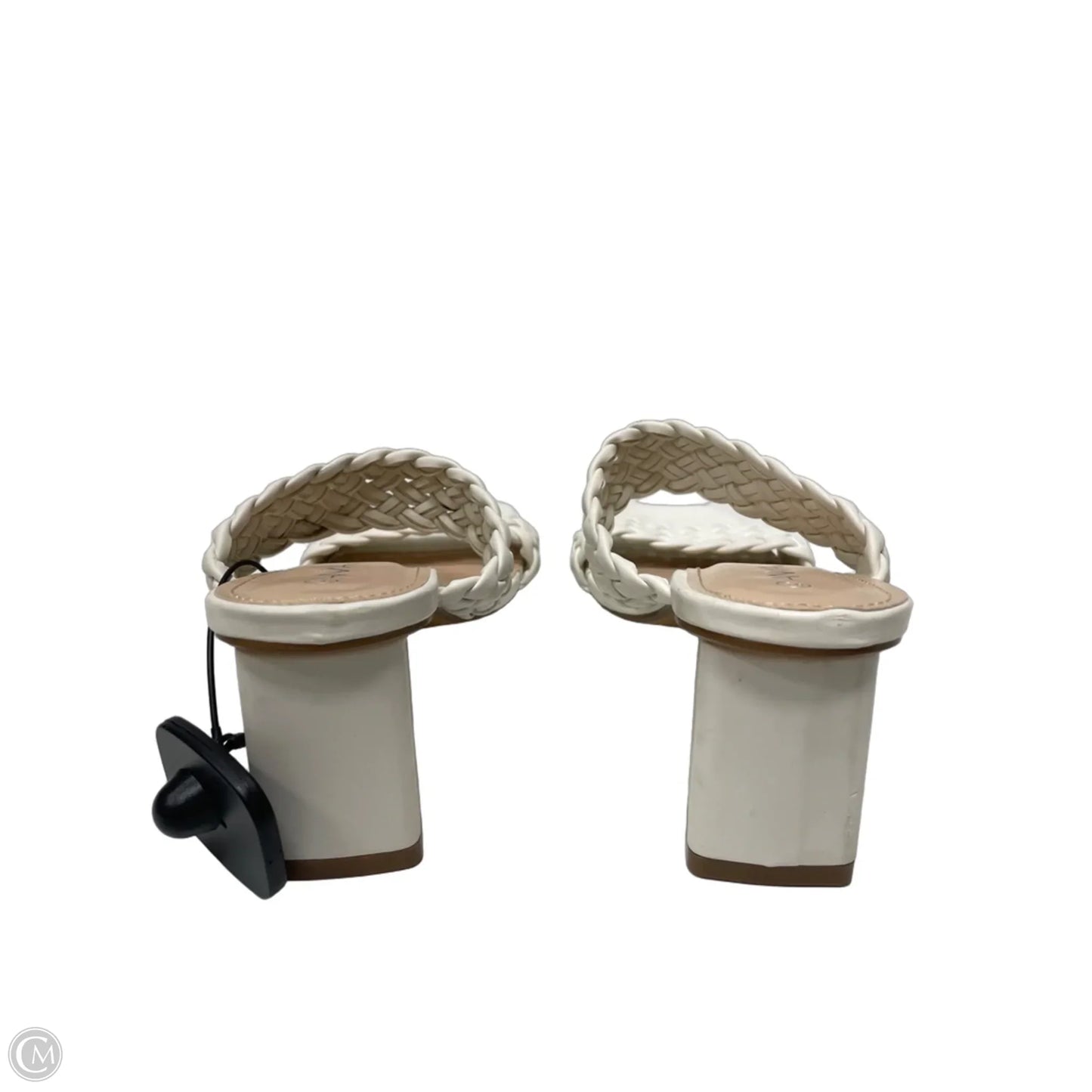 Sandals Heels Block By Anna In Cream, Size: 8.5