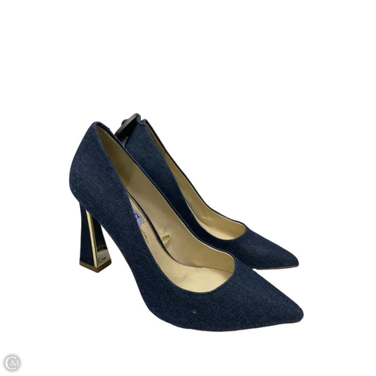 Shoes Heels Block By Jessica Simpson In Blue Denim, Size: 8.5