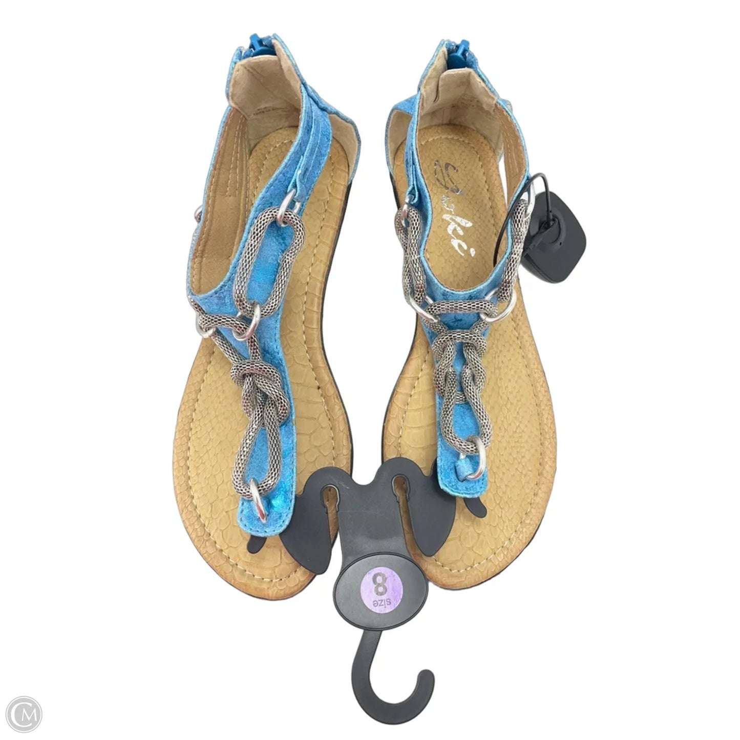Sandals Flats By Yoki In Blue, Size: 8