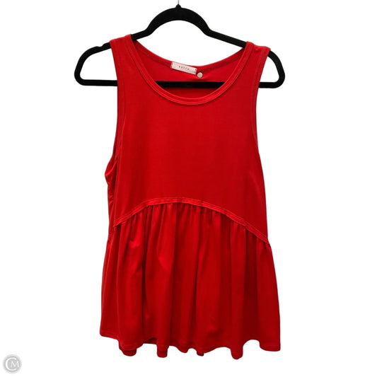 Top Sleeveless By Entro In Red, Size: M
