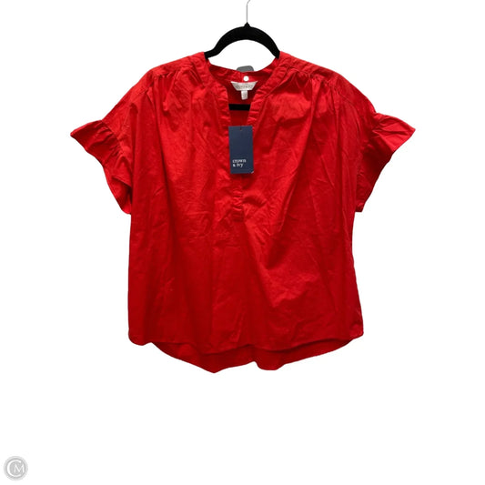Top Short Sleeve By Crown And Ivy In Orange, Size: L