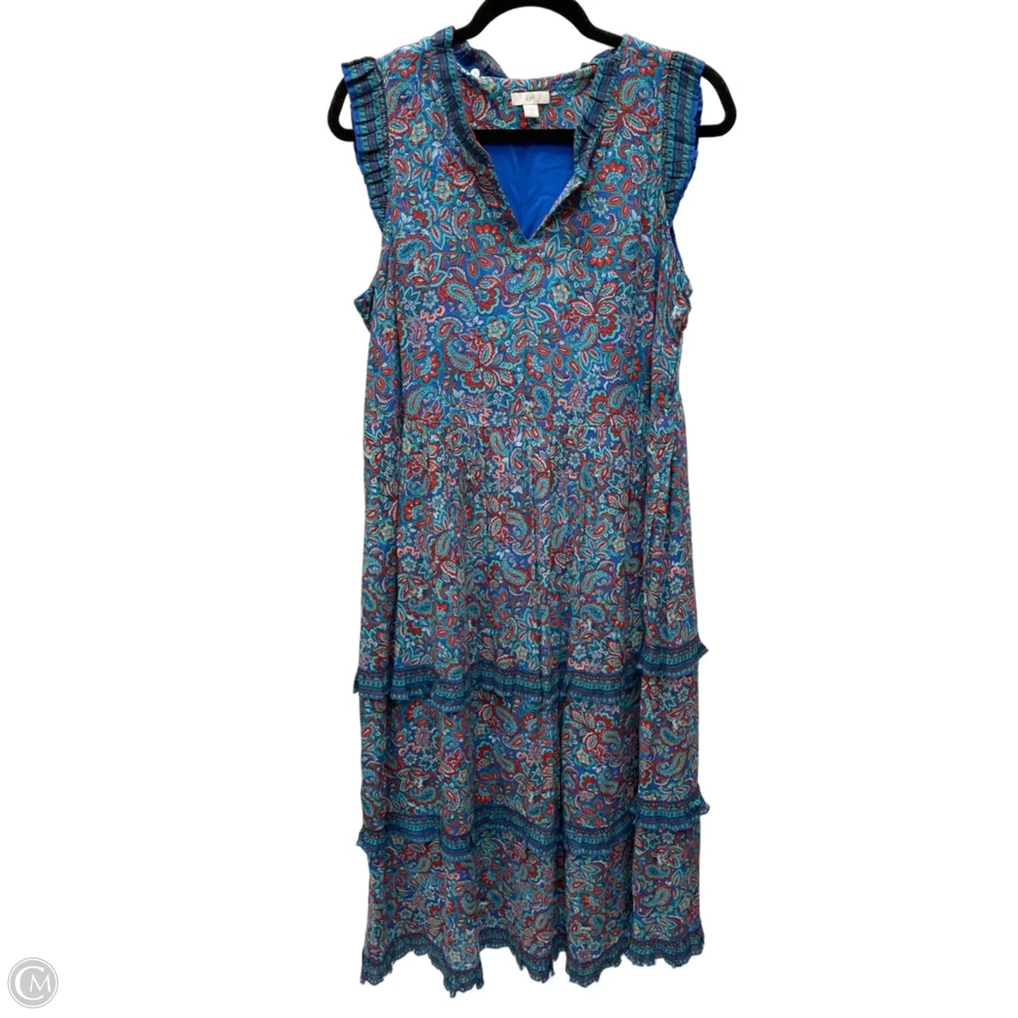 Dress Casual Midi By J. Jill In Floral Print, Size: M