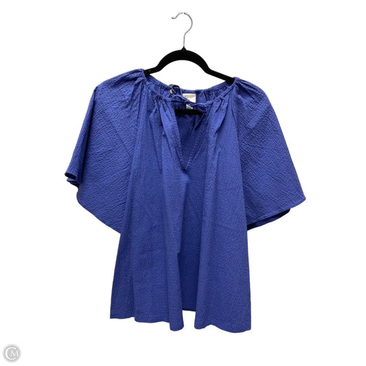 Top Short Sleeve By A New Day In Blue, Size: L