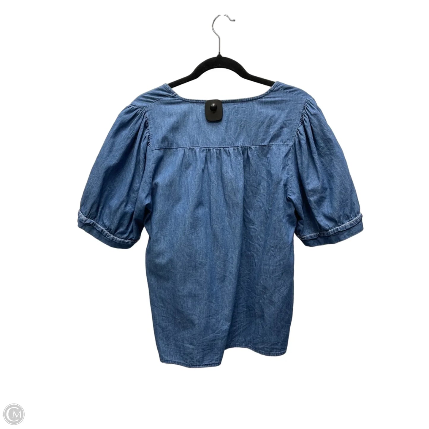Top Short Sleeve By Draper James In Blue Denim, Size: L