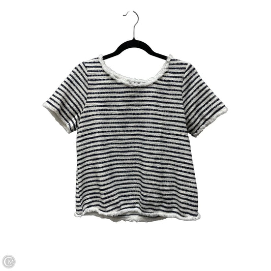 Top Short Sleeve By Green Envelope In Striped Pattern, Size: M