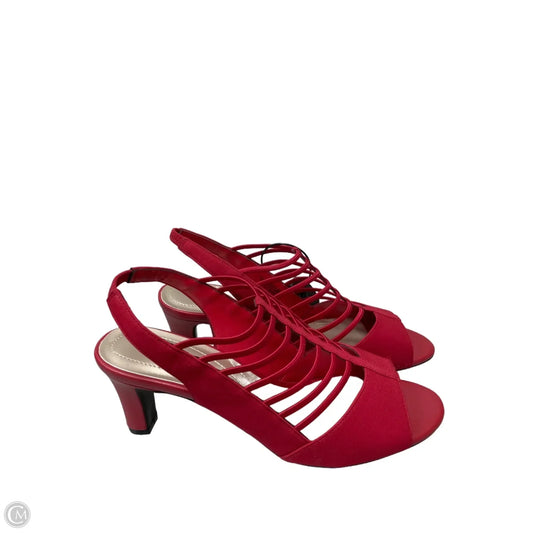 Sandals Heels Block By East 5th In Red, Size: 7.5