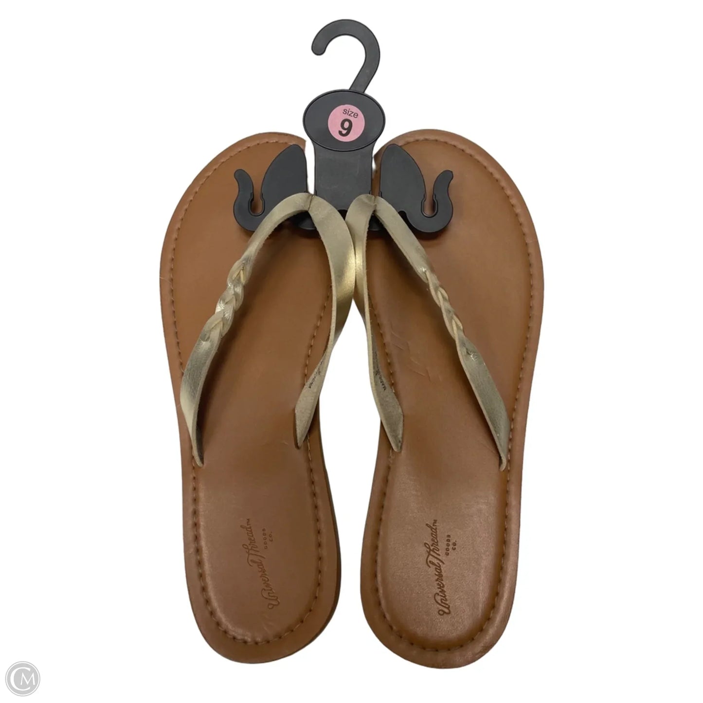 Sandals Flats By Universal Thread In Gold, Size: 9