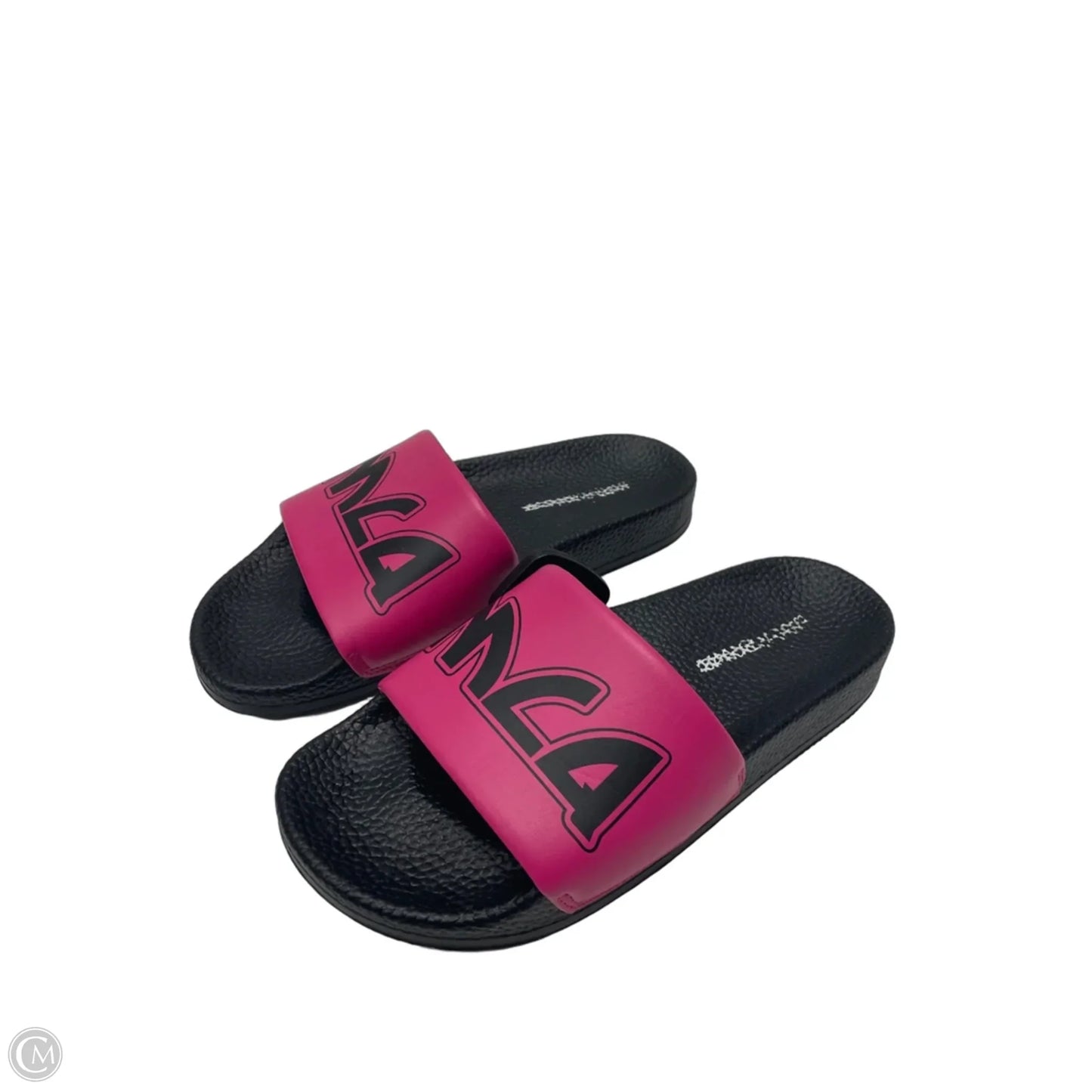 Sandals Flats By Cma In Black & Pink, Size: 7.5