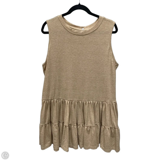 Dress Casual Short By Clothes Mentor In Tan, Size: Xl