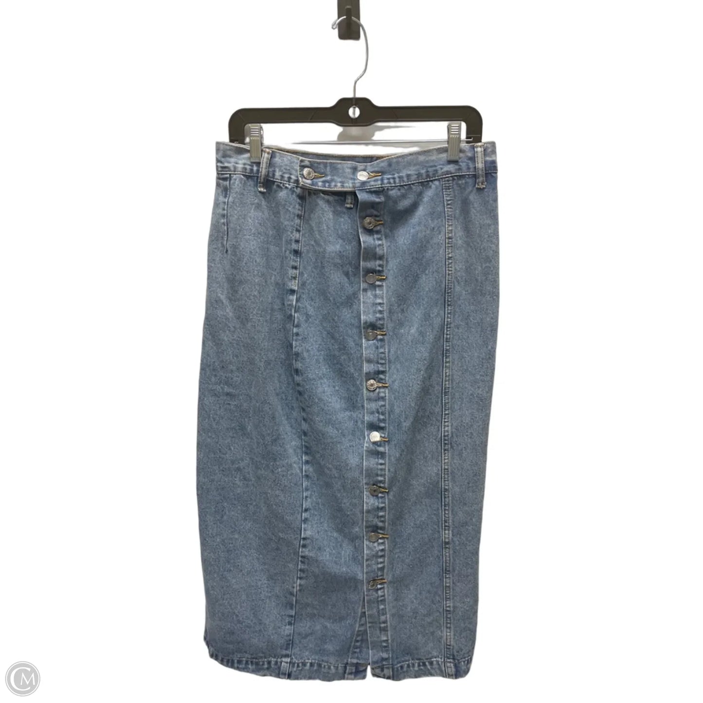 Skirt Midi By Shein In Blue Denim, Size: 12