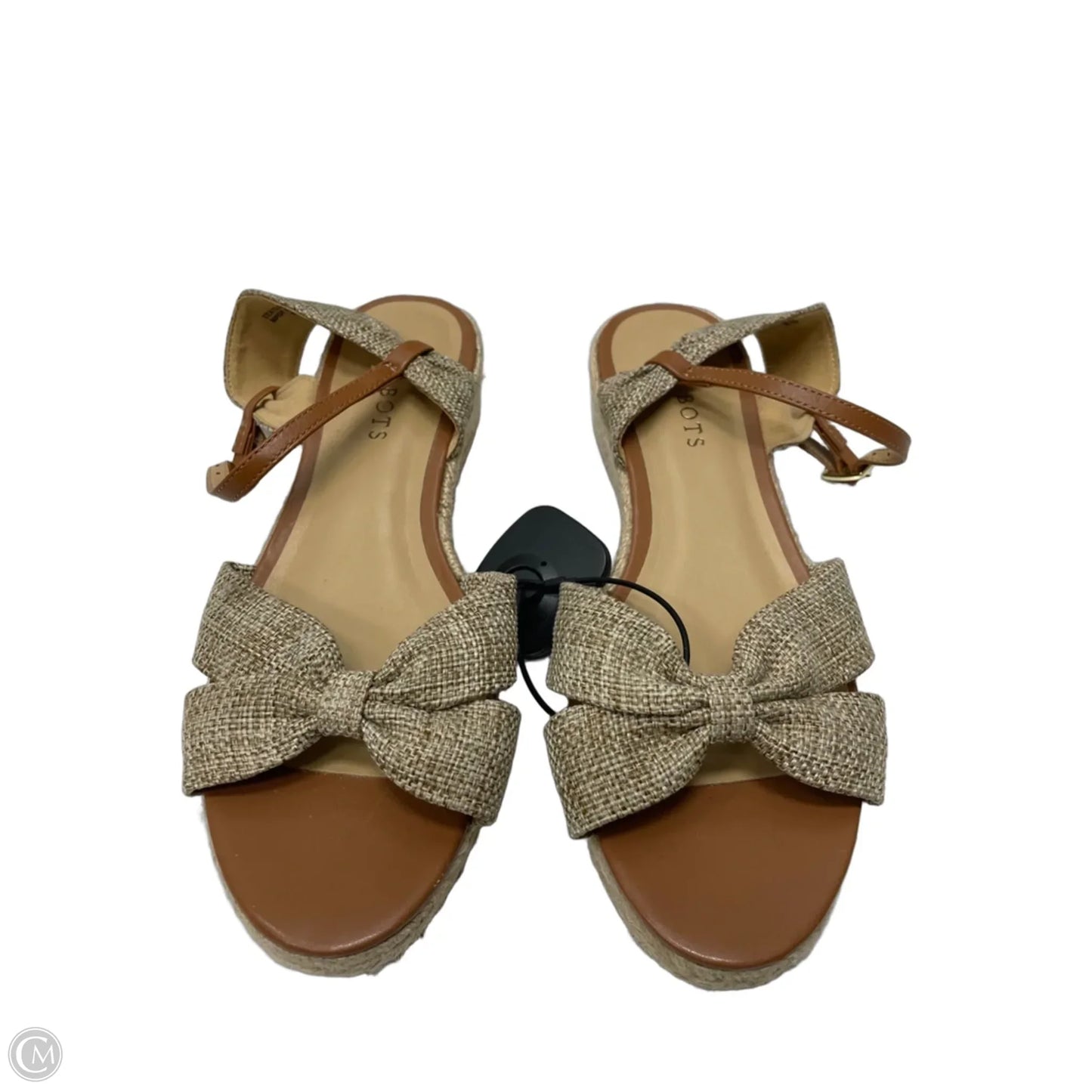 Sandals Heels Wedge By Talbots In Tan, Size: 8