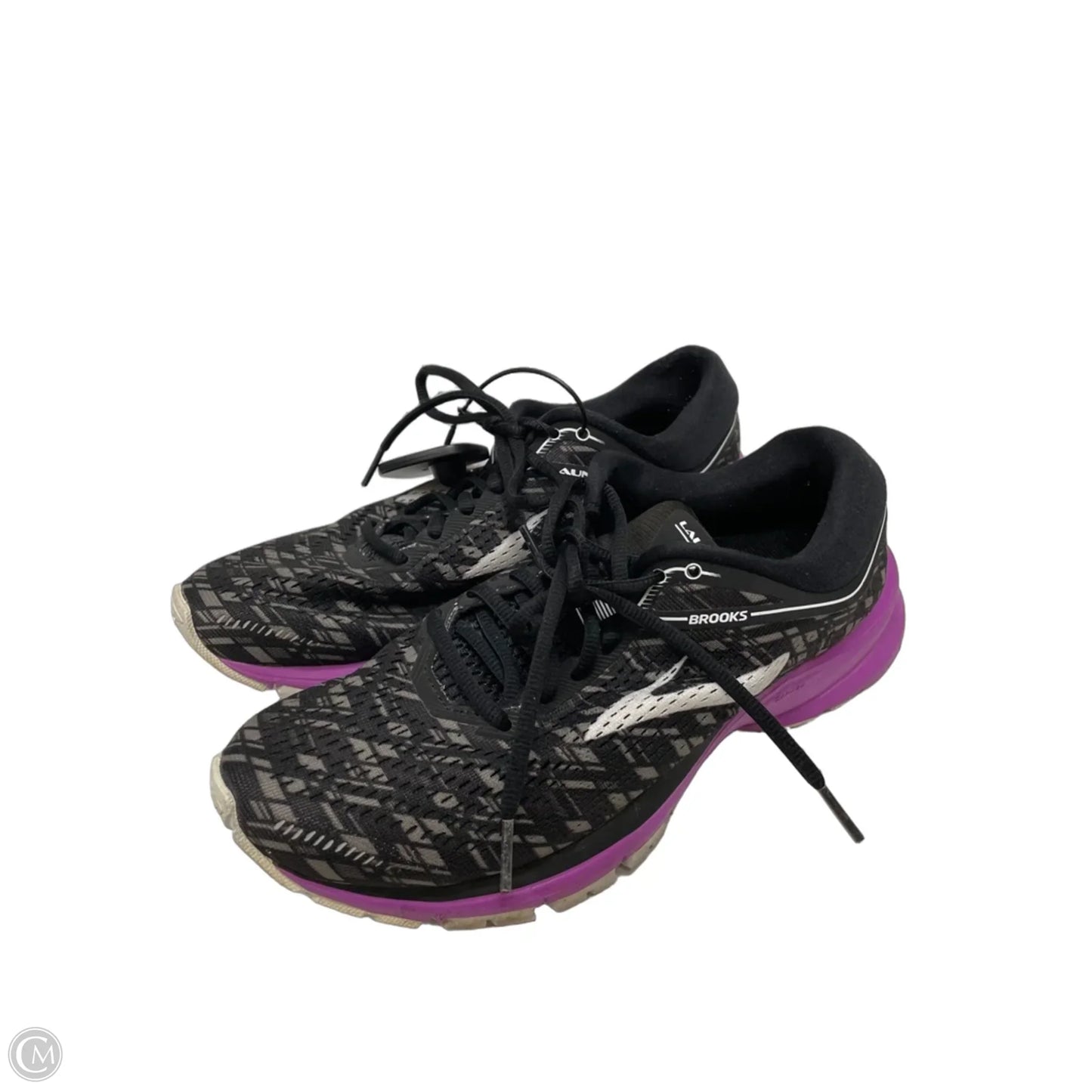 Shoes Athletic By Brooks In Black & Purple, Size: 9