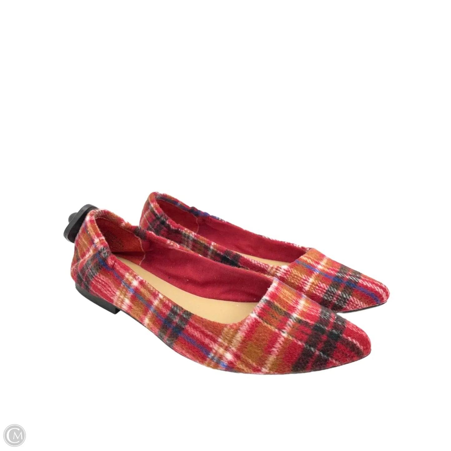 Shoes Flats By Crown And Ivy In Plaid Pattern, Size: 9.5
