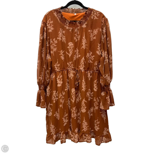 Dress Casual Short By Clothes Mentor In Floral Print, Size: 3x