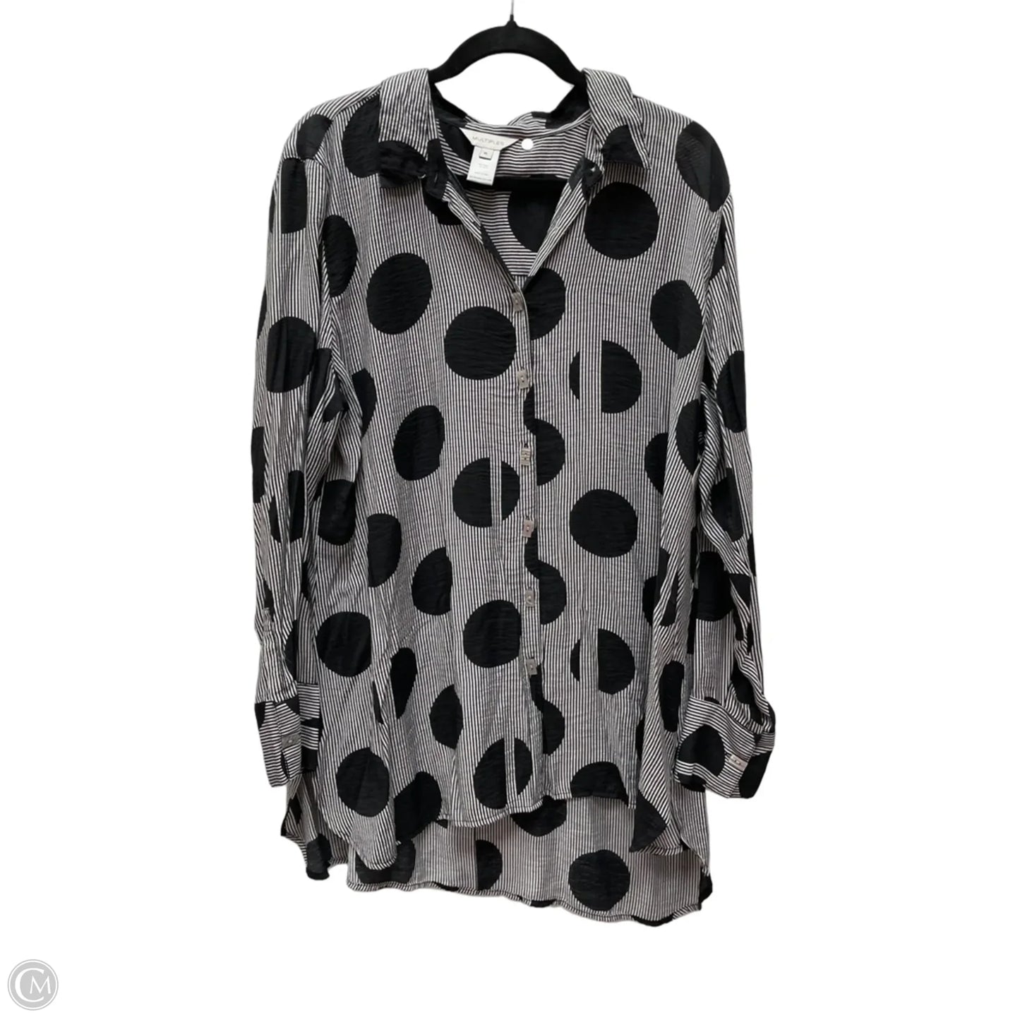 Tunic Long Sleeve By Multiples In Polkadot Pattern, Size: Xl