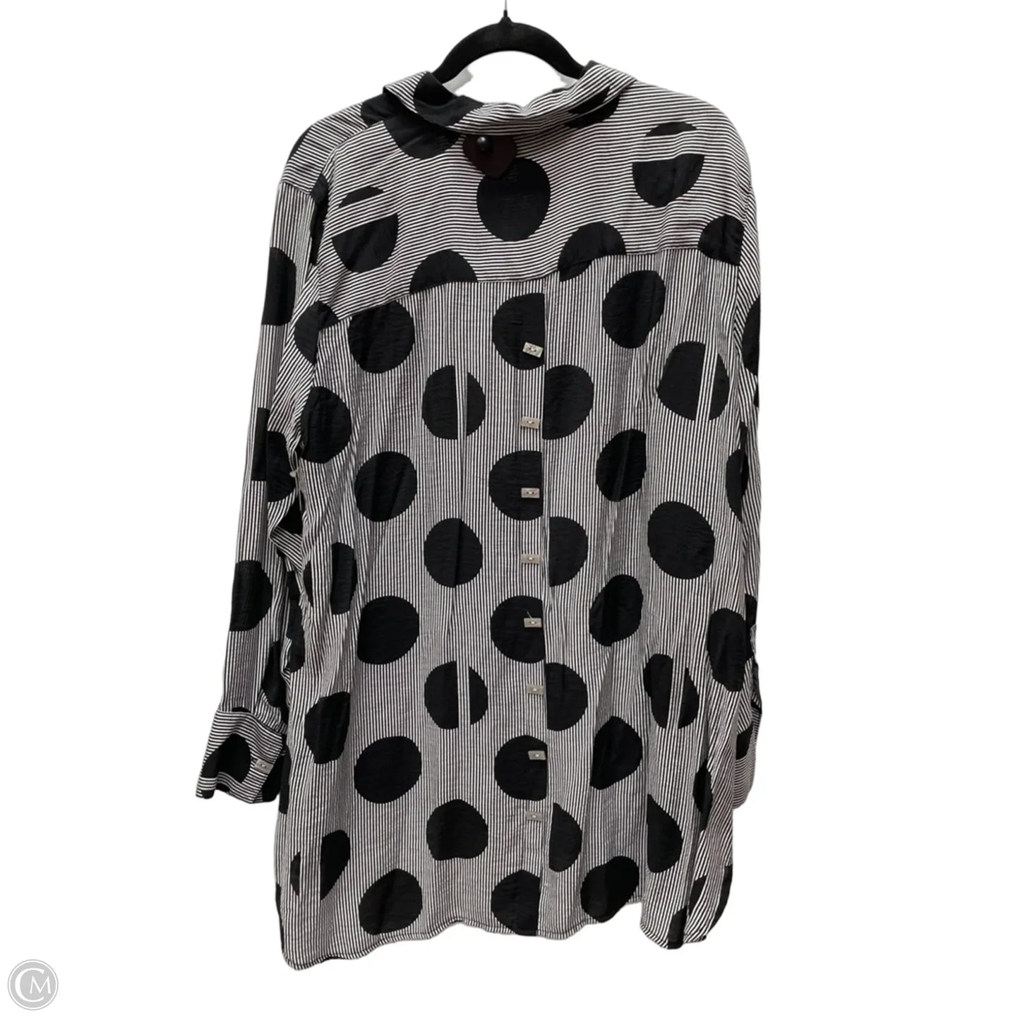 Tunic Long Sleeve By Multiples In Polkadot Pattern, Size: Xl