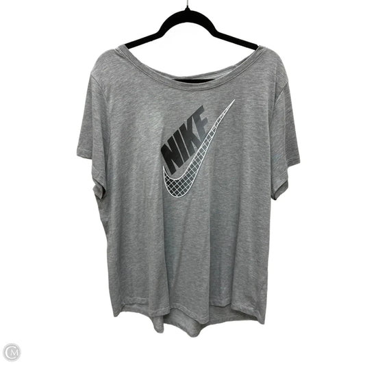 Top Short Sleeve By Nike In Animal Print, Size: L