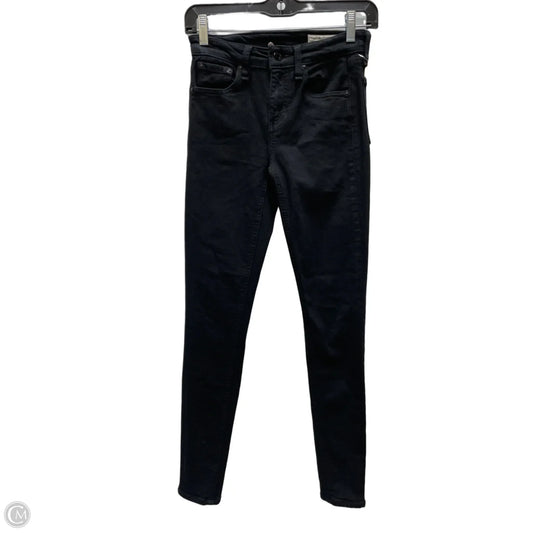 Jeans Skinny By Rag & Bones Jeans In Black Denim, Size: 0