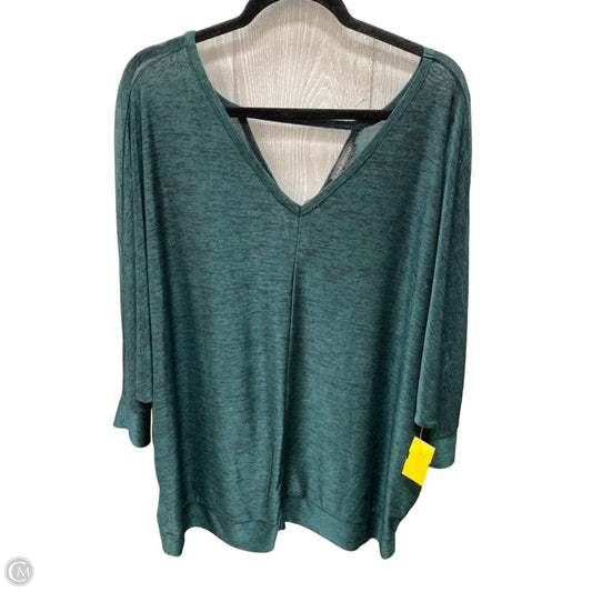 Top Long Sleeve By Lane Bryant In Green, Size: 3x