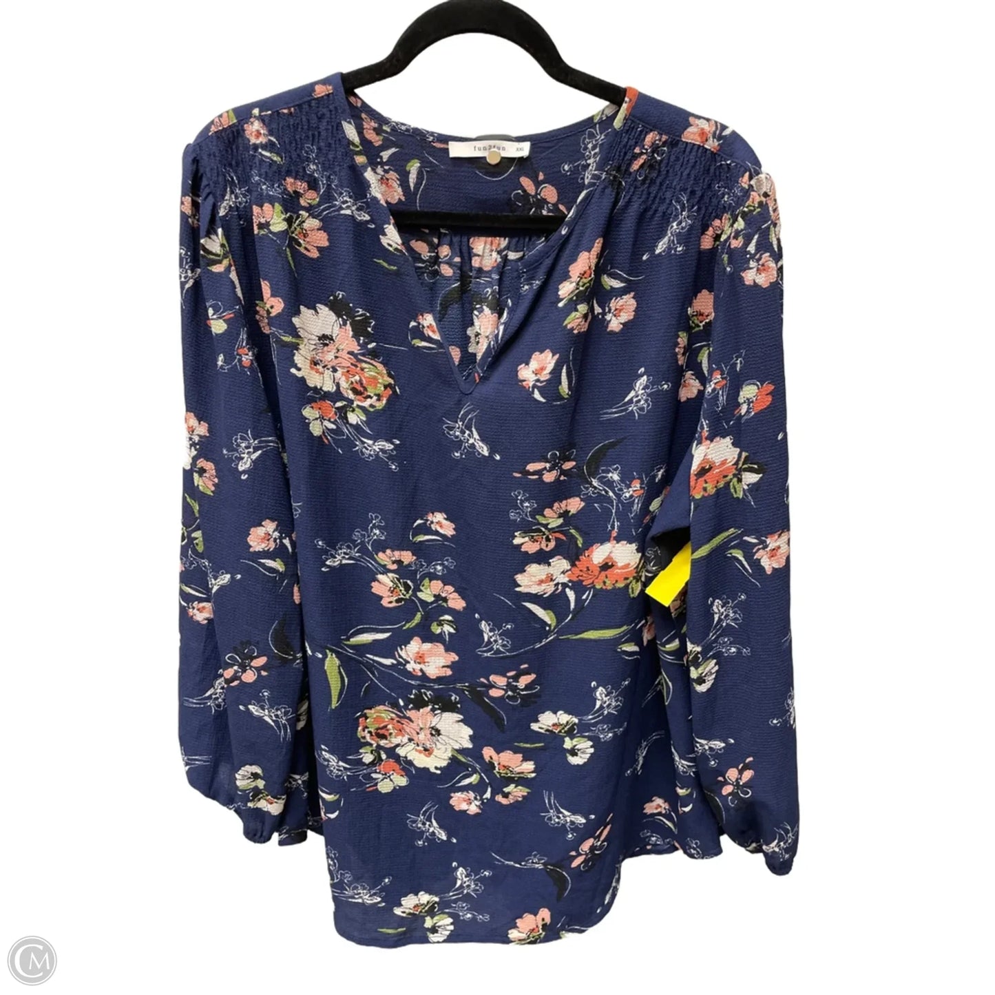 Blouse Long Sleeve By Clothes Mentor In Floral Print, Size: 2x