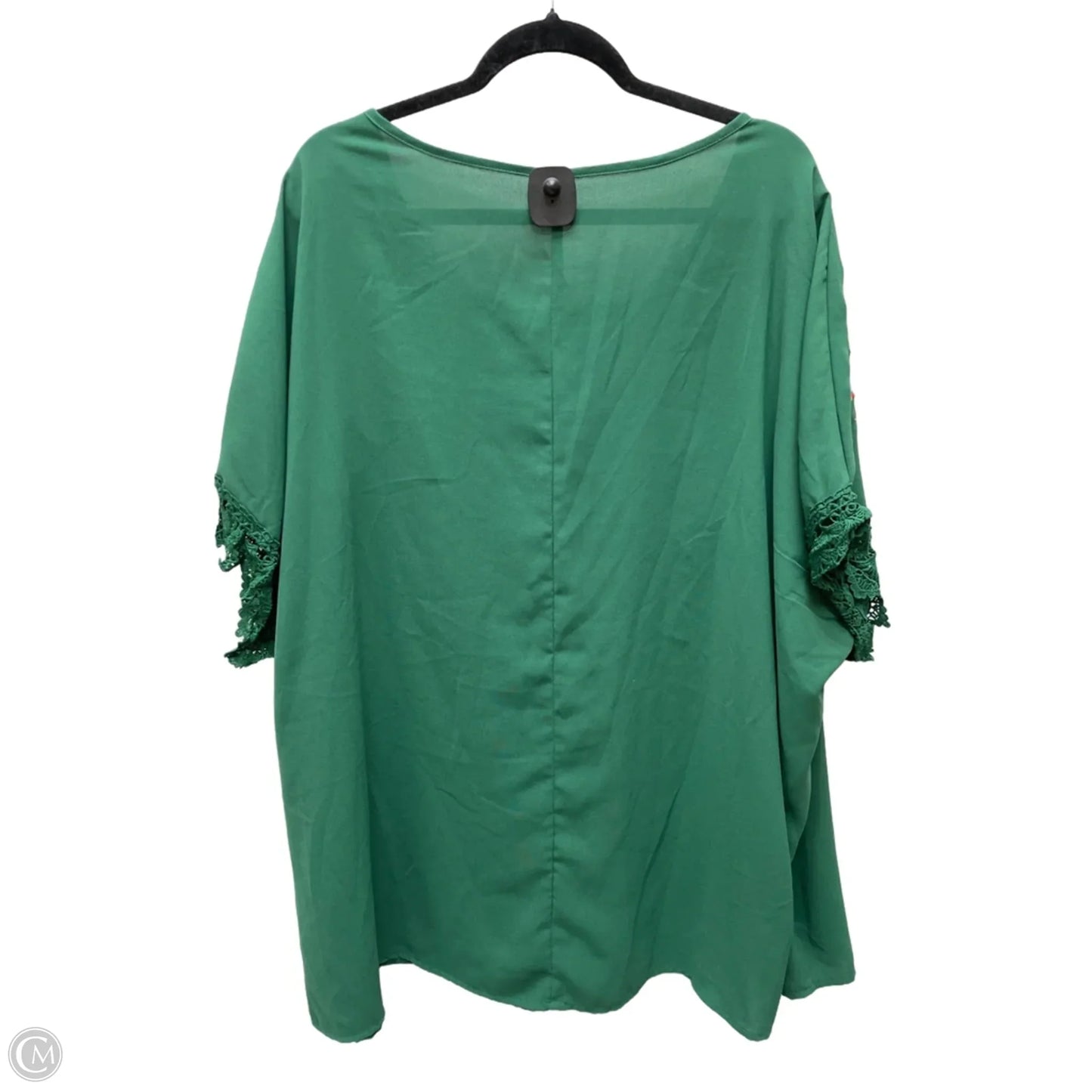 Top Short Sleeve By Shein In Floral Print, Size: 4x