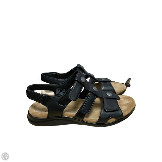Sandals Flats By Clarks In Black, Size: 8.5