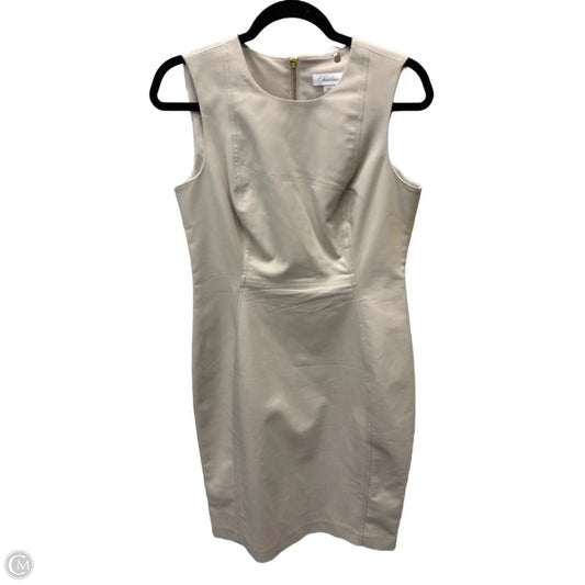 Dress Casual Short By Calvin Klein In Tan, Size: M