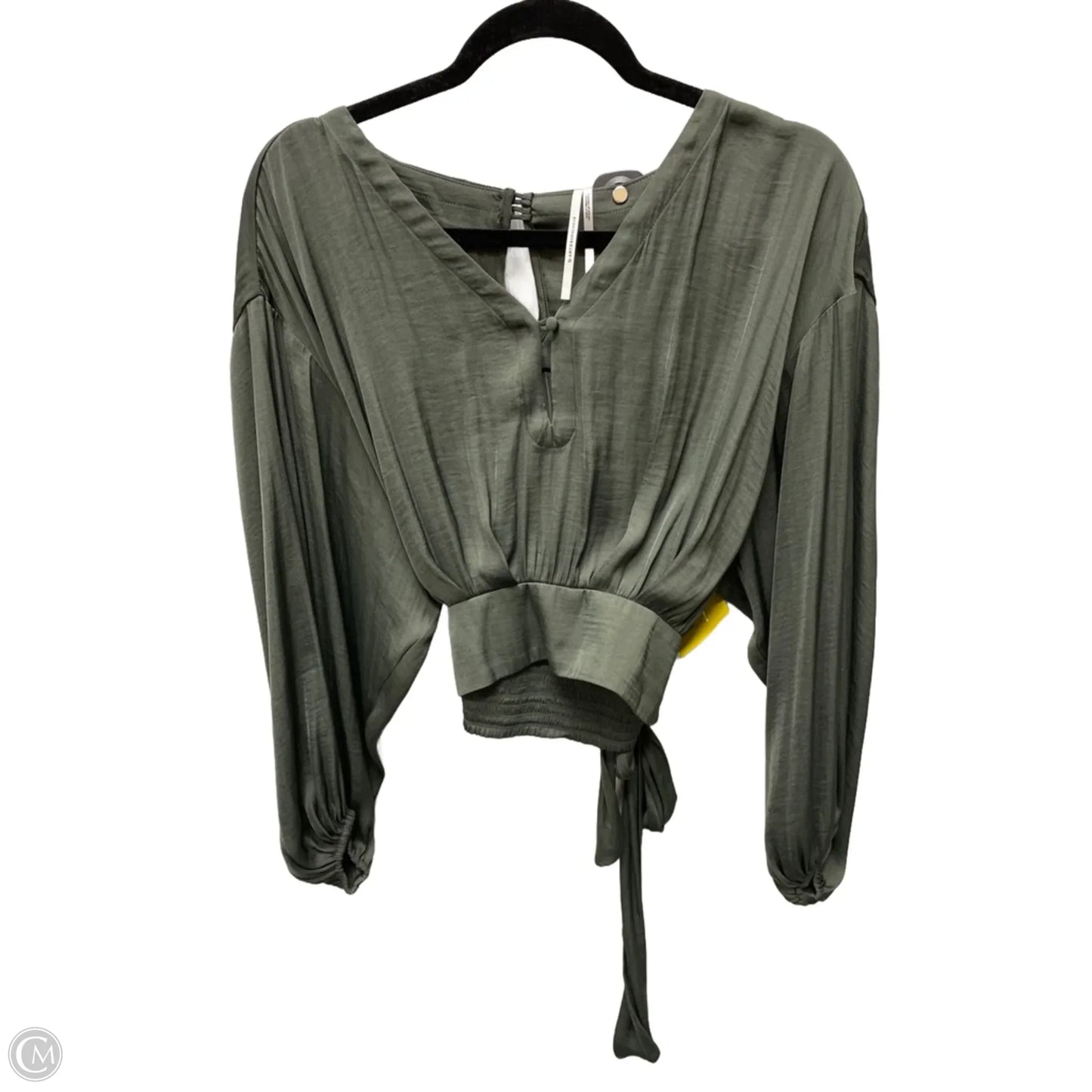 Top Long Sleeve By Anthropologie In Green, Size: Xs