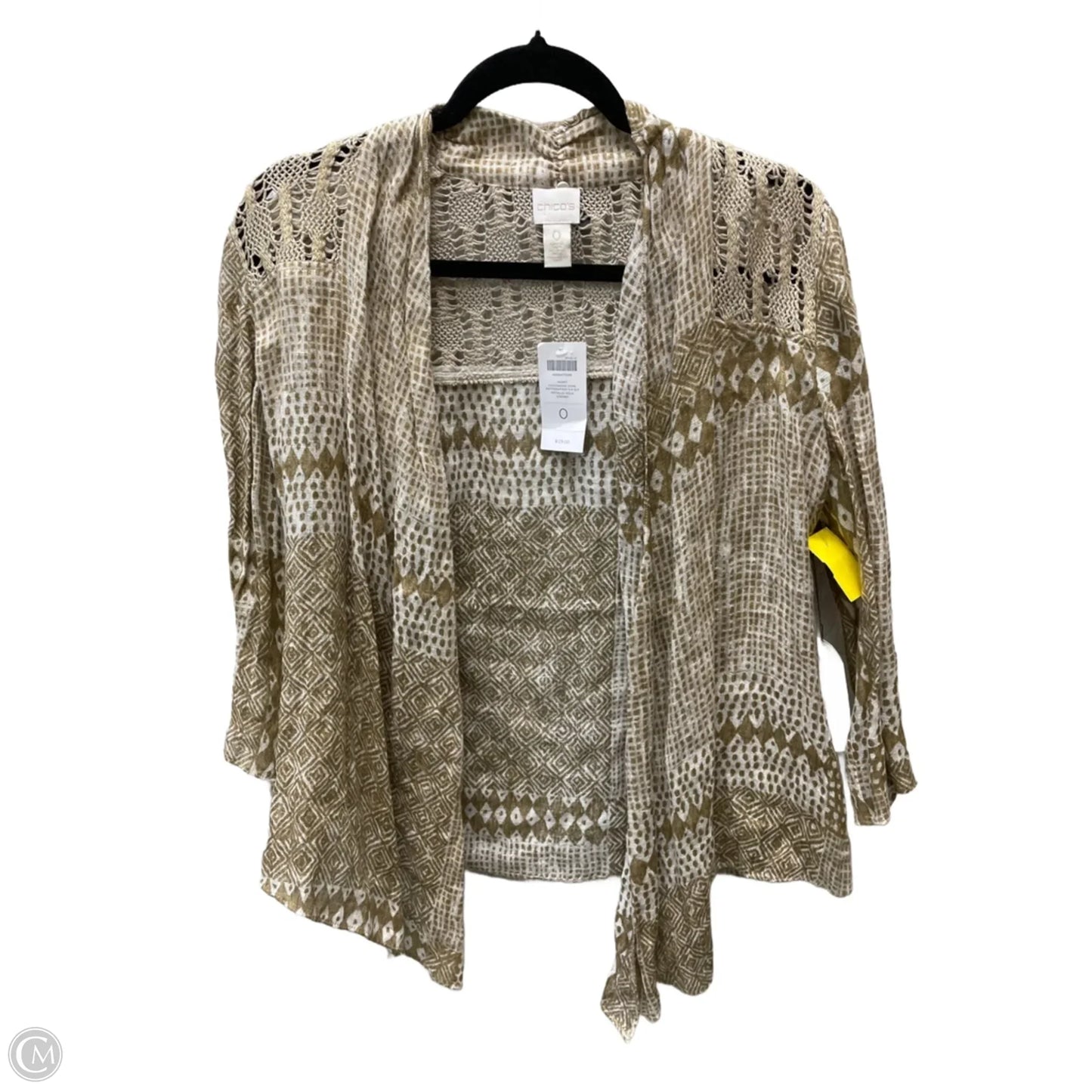 Cardigan By Chicos In Tan, Size: S