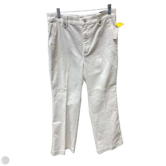 Jeans Straight By Talbots In White Denim, Size: 12p