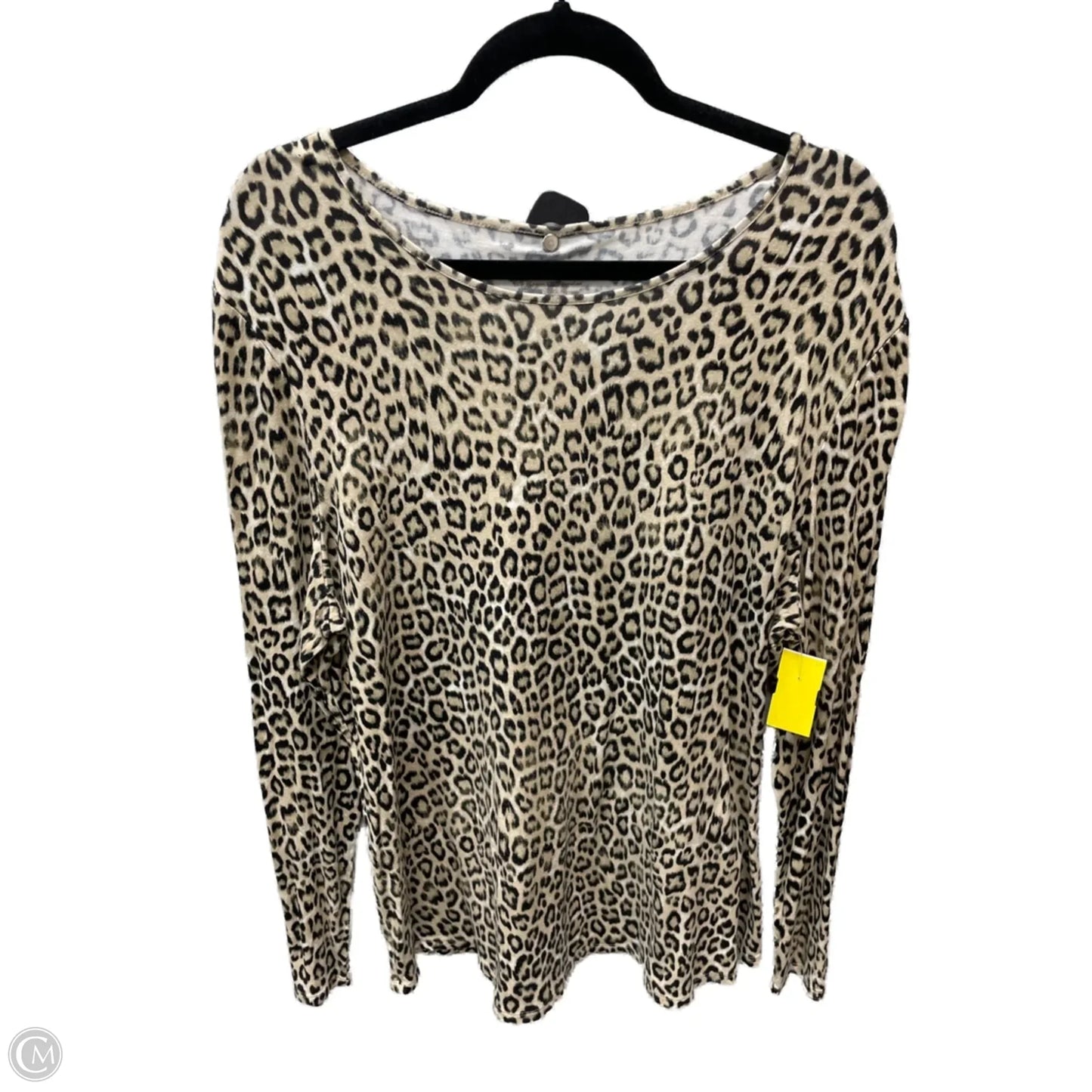 Top 3/4 Sleeve By Chicos In Animal Print, Size: L