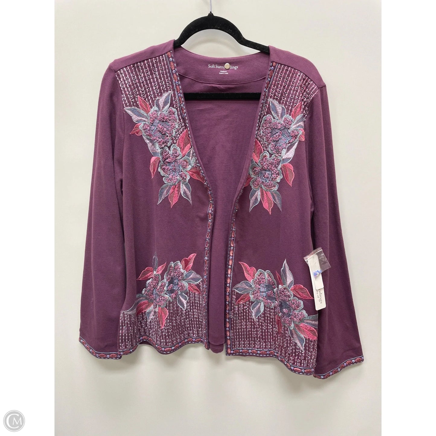 Cardigan By Soft Surroundings In Floral Print, Size: M