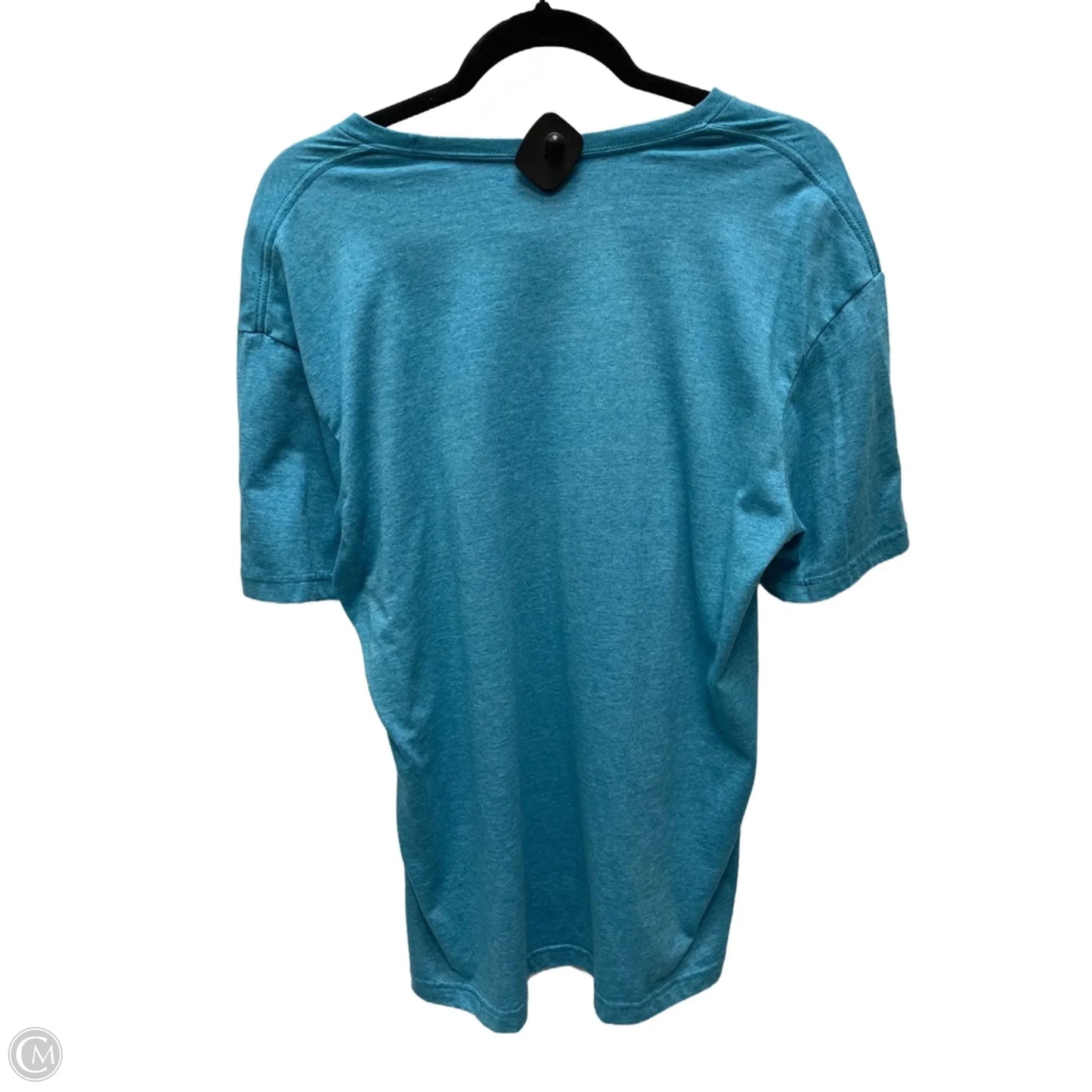 Top Short Sleeve By Gildan In Blue & White, Size: L