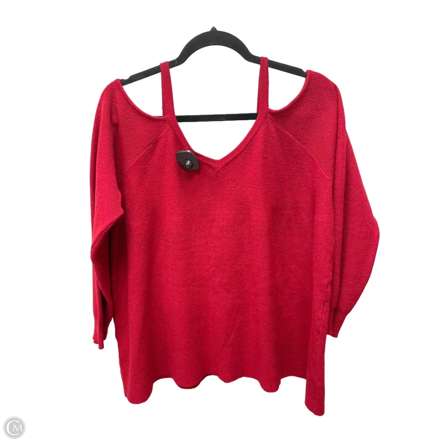 Sweater By Clothes Mentor In Red, Size: 3x