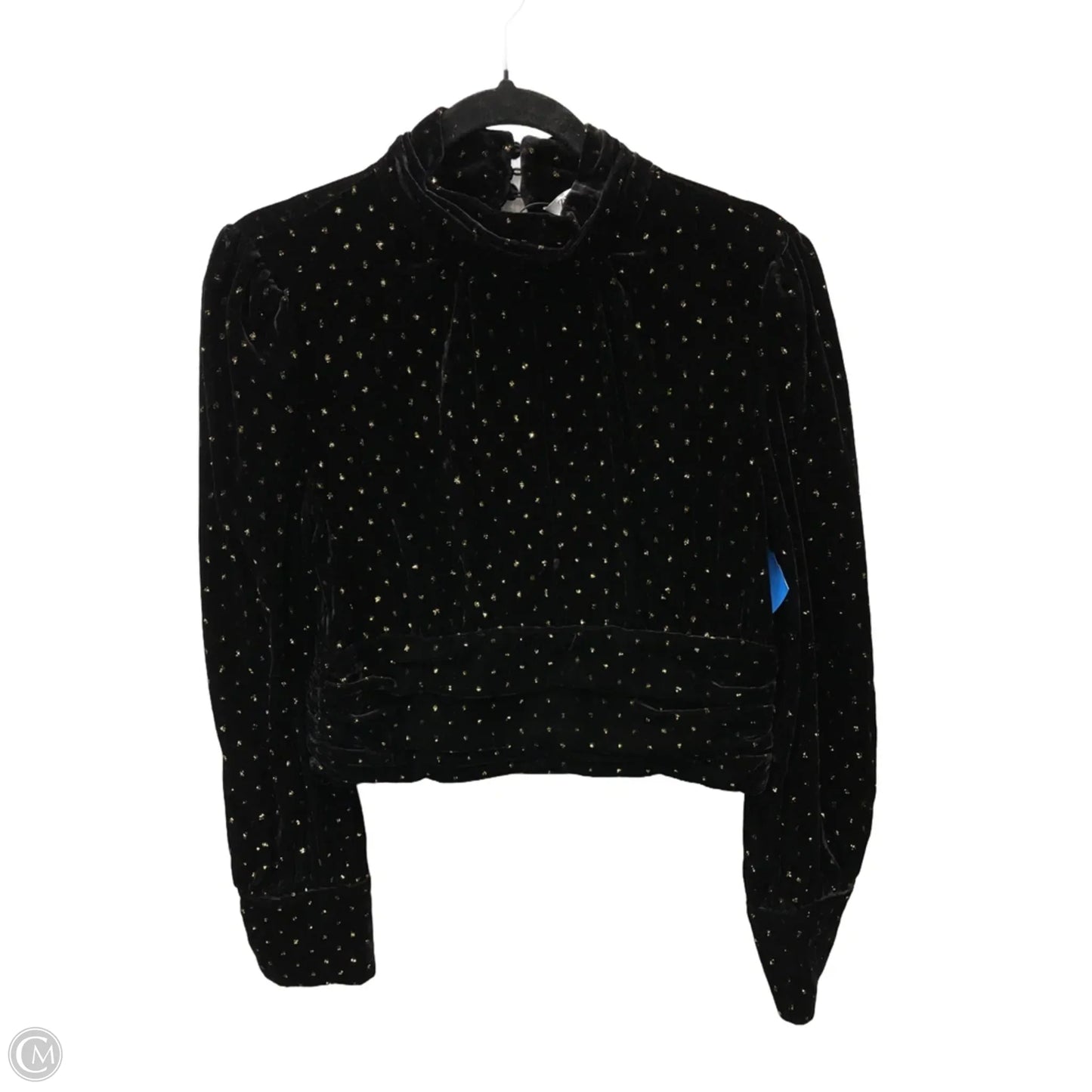 Top Long Sleeve By Zara In Polkadot Pattern, Size: M