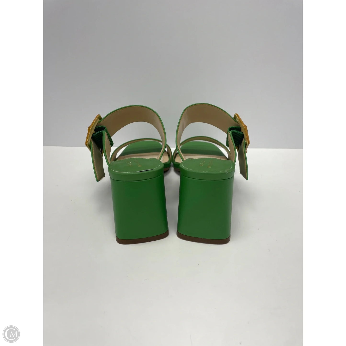 Sandals Heels Block By Alex Marie In Green, Size: 6.5