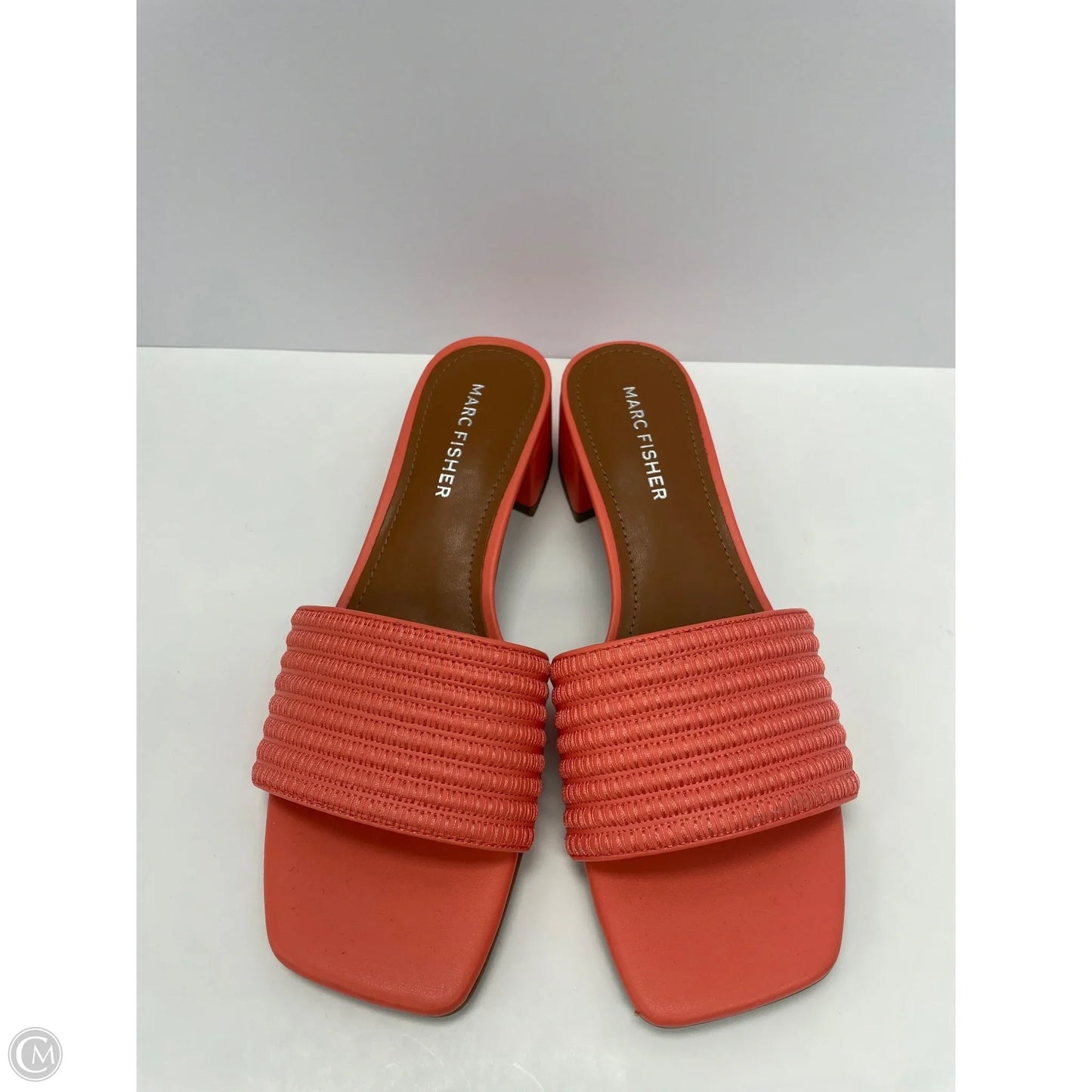 Sandals Heels Block By Marc Fisher In Peach, Size: 6