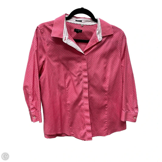 Top Long Sleeve By Talbots In Polkadot Pattern, Size: Lp