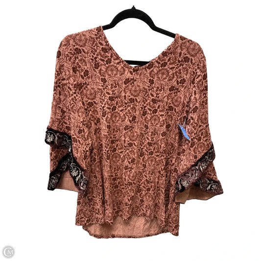 Top 3/4 Sleeve By Soft Surroundings In Floral Print, Size: S