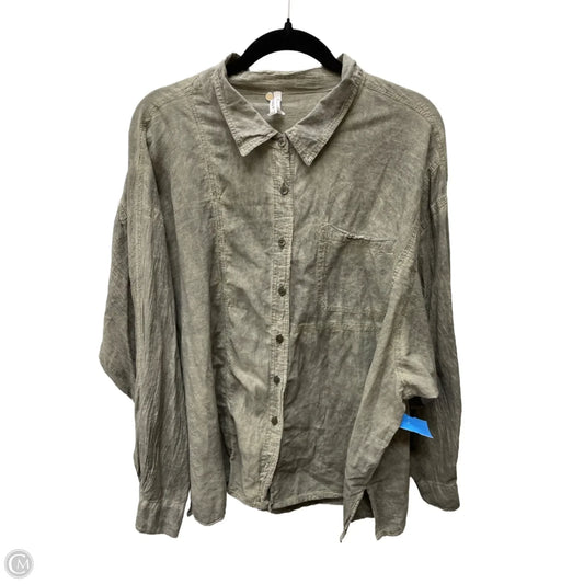 Top Long Sleeve By Live 4 Truth In Green, Size: 3x