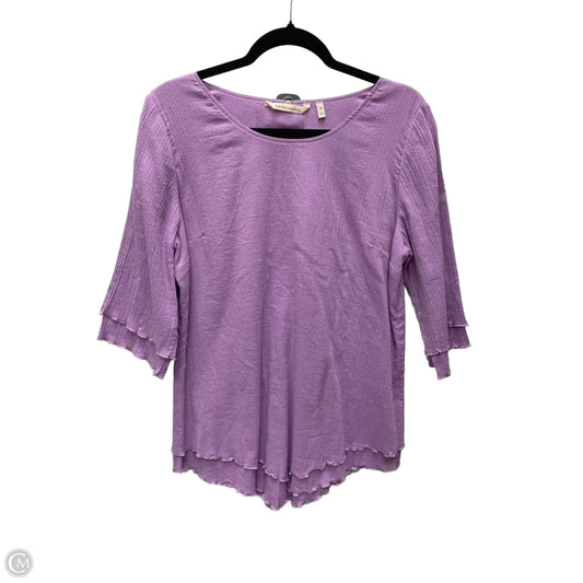 Top 3/4 Sleeve By Soft Surroundings In Purple, Size: M