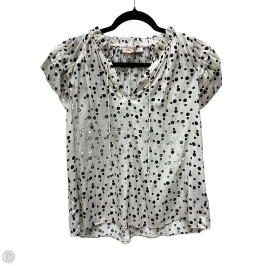 Top Sleeveless By Philosophy In Polkadot Pattern, Size: M