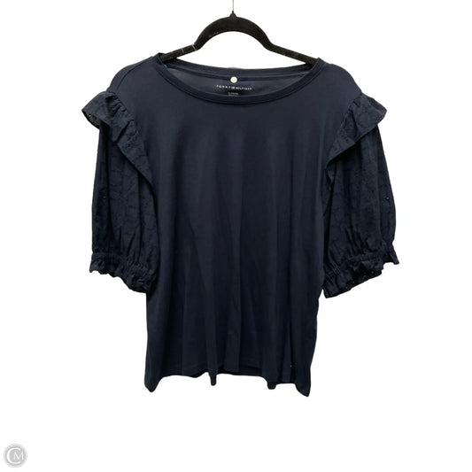 Top 3/4 Sleeve By Tommy Hilfiger In Blue, Size: Xl