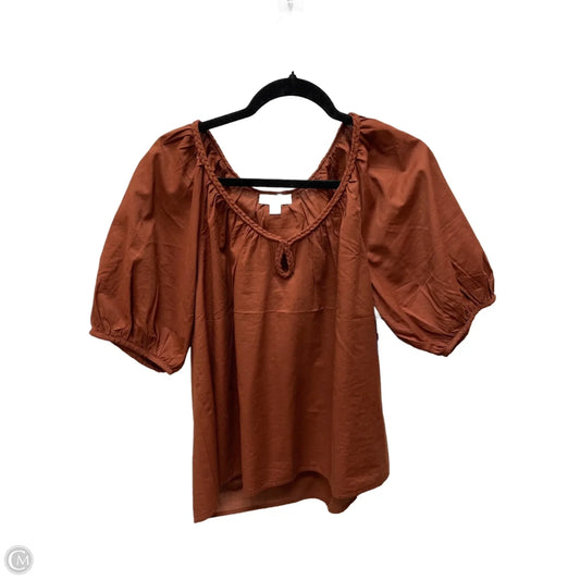 Top 3/4 Sleeve By On 34th In Brown, Size: M