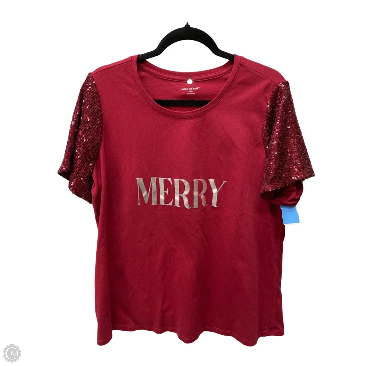 Top Short Sleeve By Lane Bryant In Red, Size: L