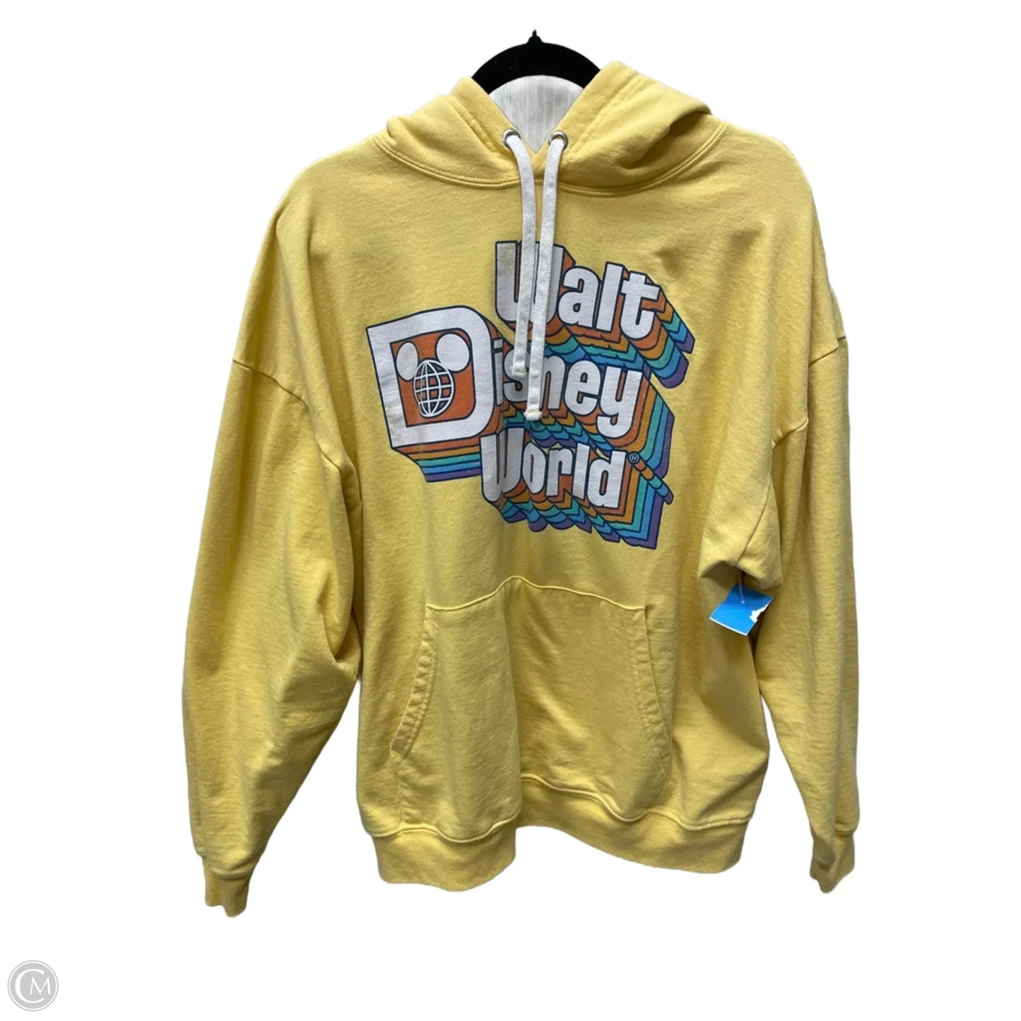 Sweatshirt Hoodie By Disney In Yellow, Size: 2x