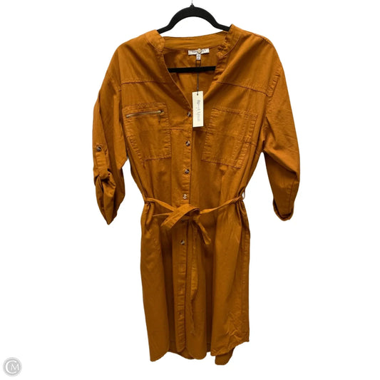 Dress Casual Short By Clothes Mentor In Brown, Size: 2x