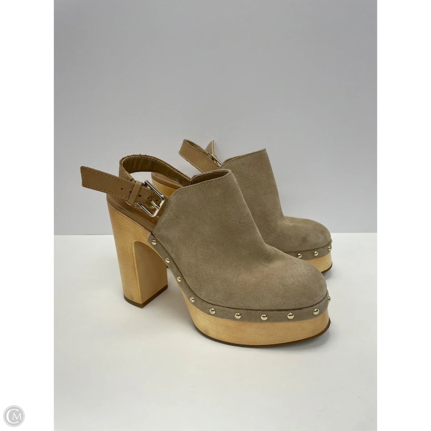 Shoes Heels Block By Vince Camuto In Tan, Size: 6