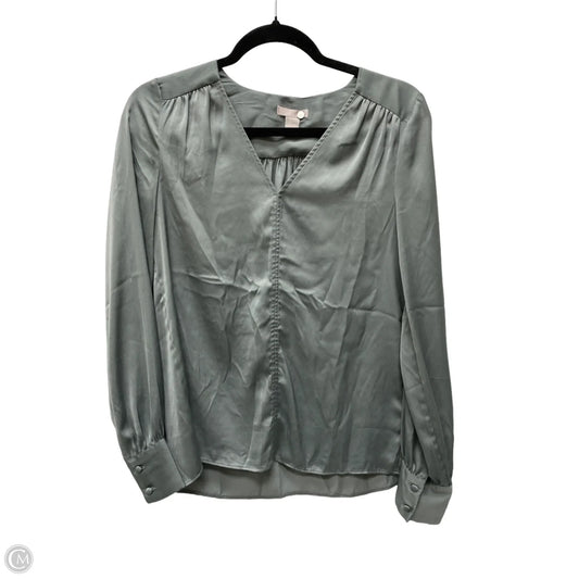 Blouse Long Sleeve By H&m In Green, Size: Xs